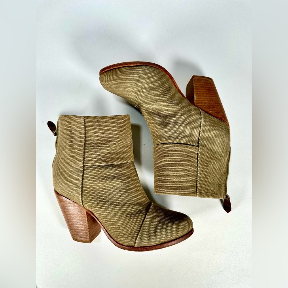 Rag & Bone Newbury Olive Ankle Boots Size: 37.5 US 7.5 - Picture 10 of 13